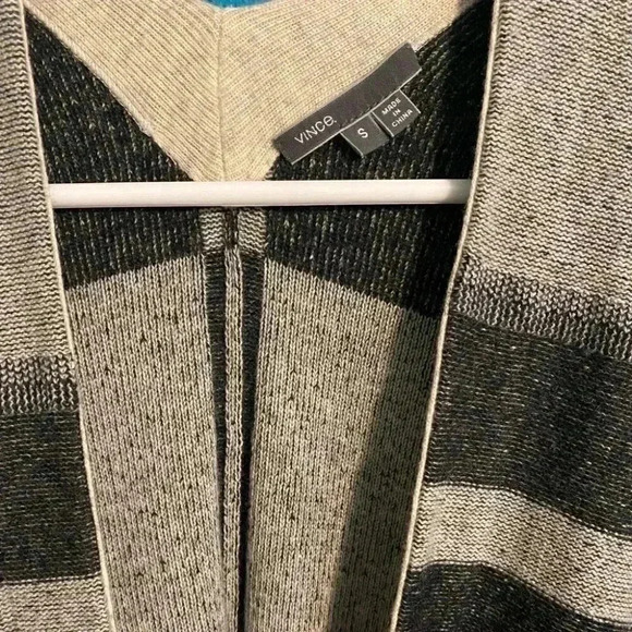 Vince Cashmere & Wool Striped Open Cardigan - Picture 4 of 6